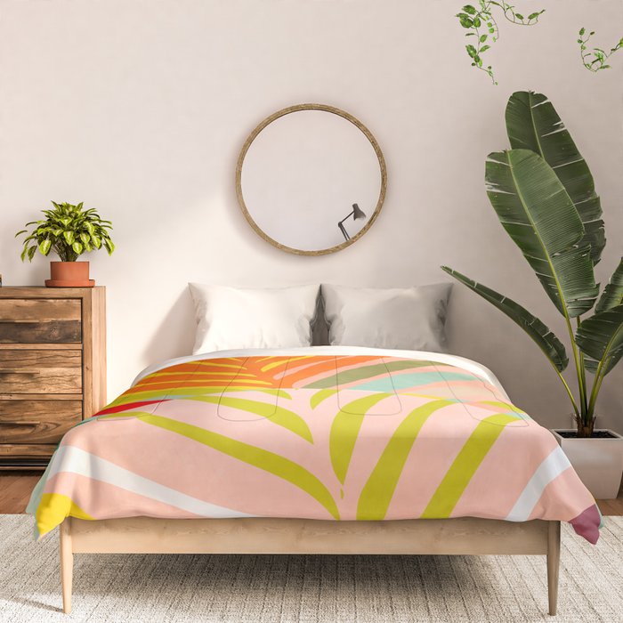 minimal leaf tropical spring Comforter Gallery Image 3