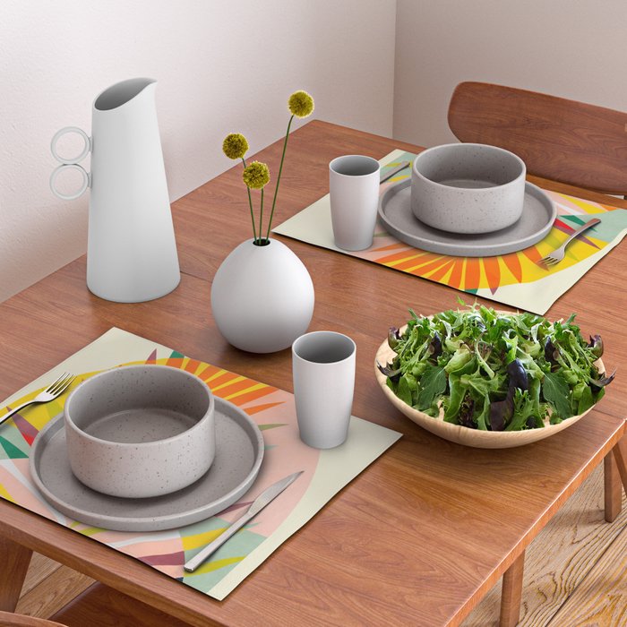 minimal leaf tropical spring Placemat Gallery Image 2