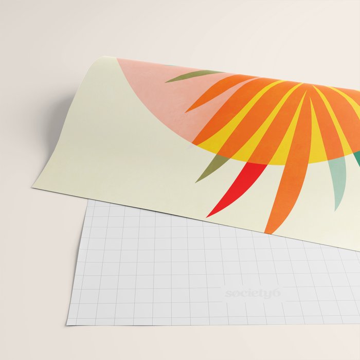 minimal leaf tropical spring Wrapping Paper Gallery Image 2