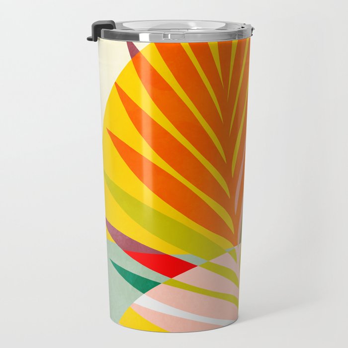 minimal leaf tropical spring Travel Mug Gallery Image 3