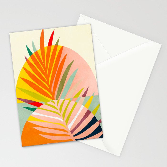 minimal leaf tropical spring Stationery Card Gallery Image 2