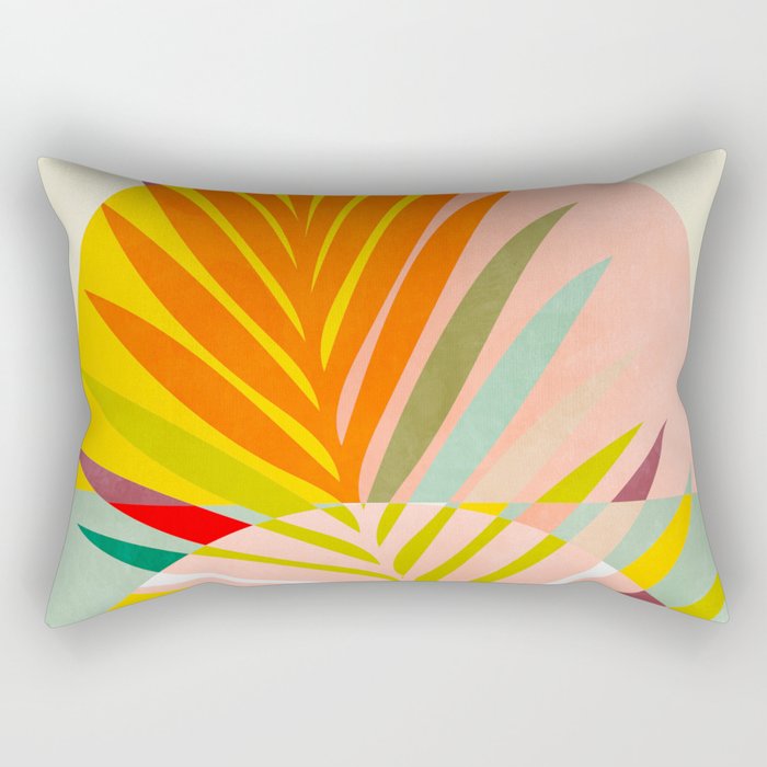 minimal leaf tropical spring Rectangular Pillow Gallery Image 1