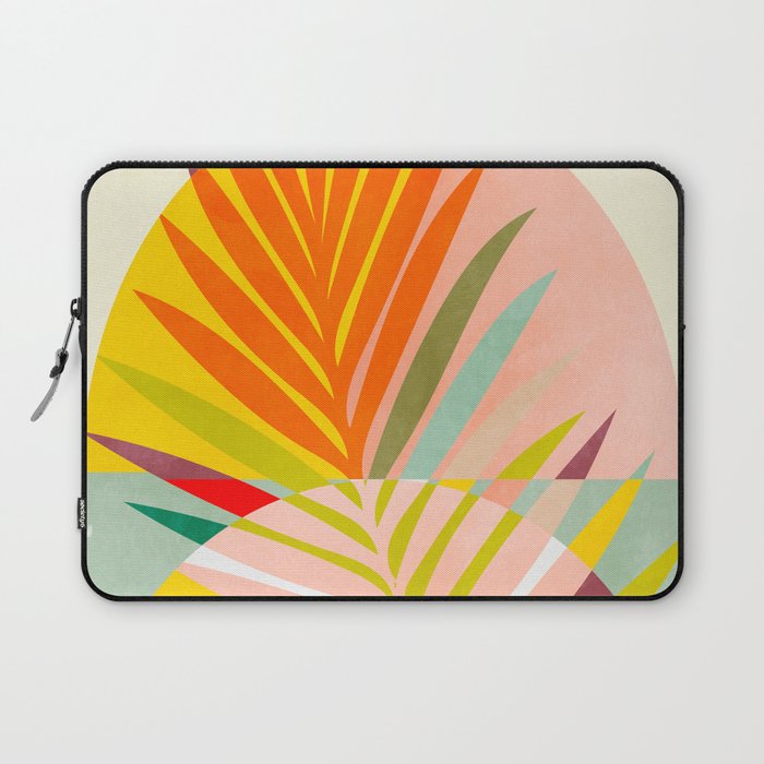 minimal leaf tropical spring Laptop Sleeve Gallery Image 1