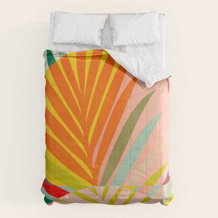 minimal leaf tropical spring Comforter Gallery Image 6