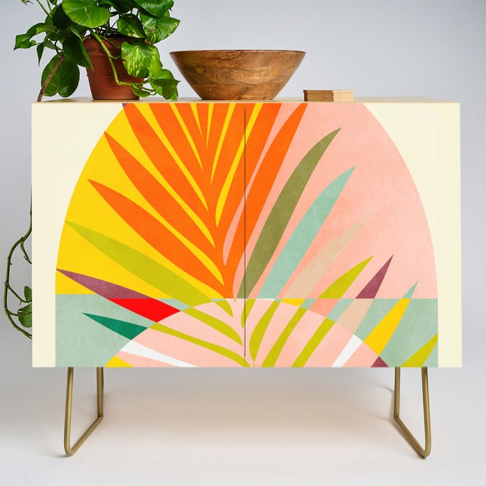 minimal leaf tropical spring Credenza Gallery Image 1