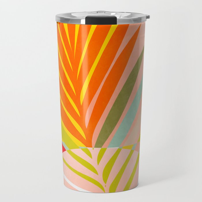 minimal leaf tropical spring Travel Mug Gallery Image 1