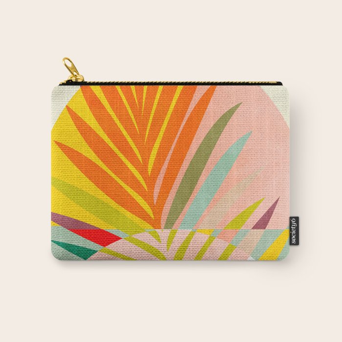 minimal leaf tropical spring Carry All Pouch Gallery Image 1