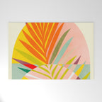 minimal leaf tropical spring Welcome Mat Gallery Image 1