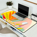 minimal leaf tropical spring Desk Mat Gallery Image 2