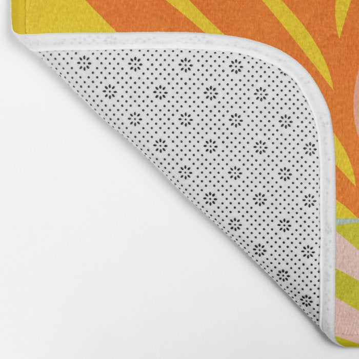 minimal leaf tropical spring Bath Mat Gallery Image 2