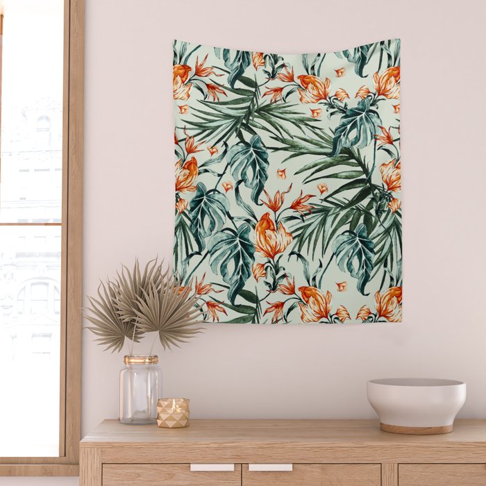 Exotic flower nature-07 Wall Tapestry Gallery Image 2