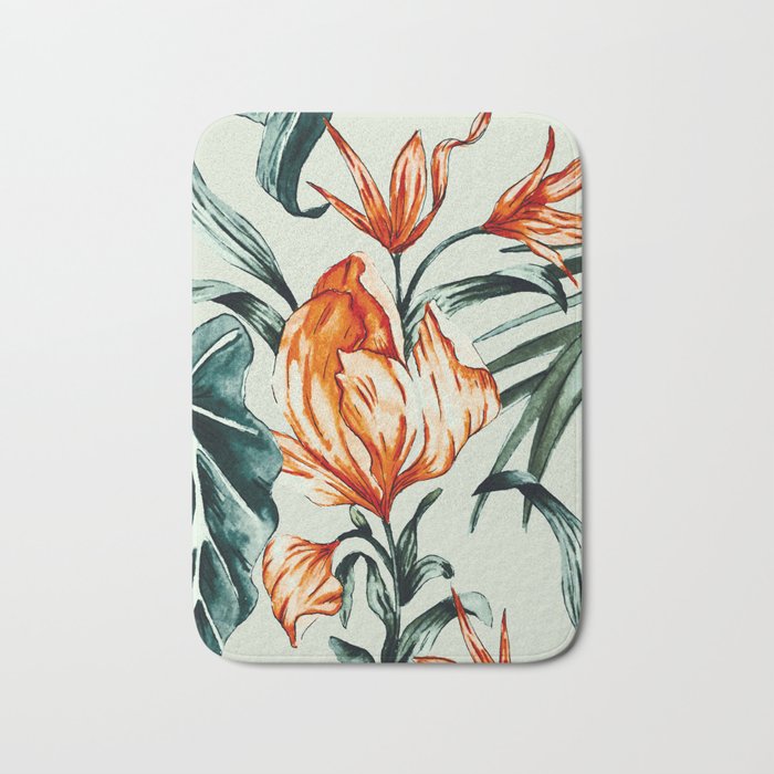 Exotic flower nature-07 Bath Mat Gallery Image 1