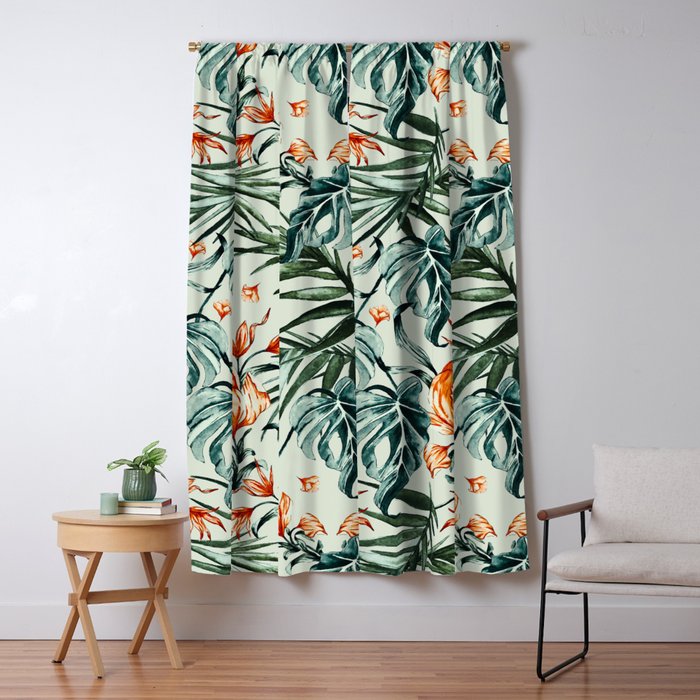 Exotic flower nature-07 Window Curtain Gallery Image 1