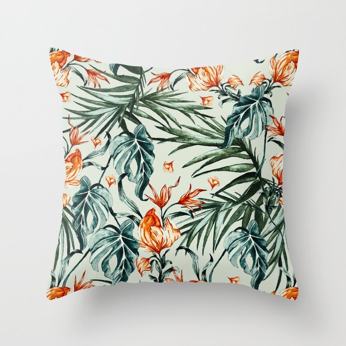 Exotic flower nature-07 Throw Pillow Gallery Image 1