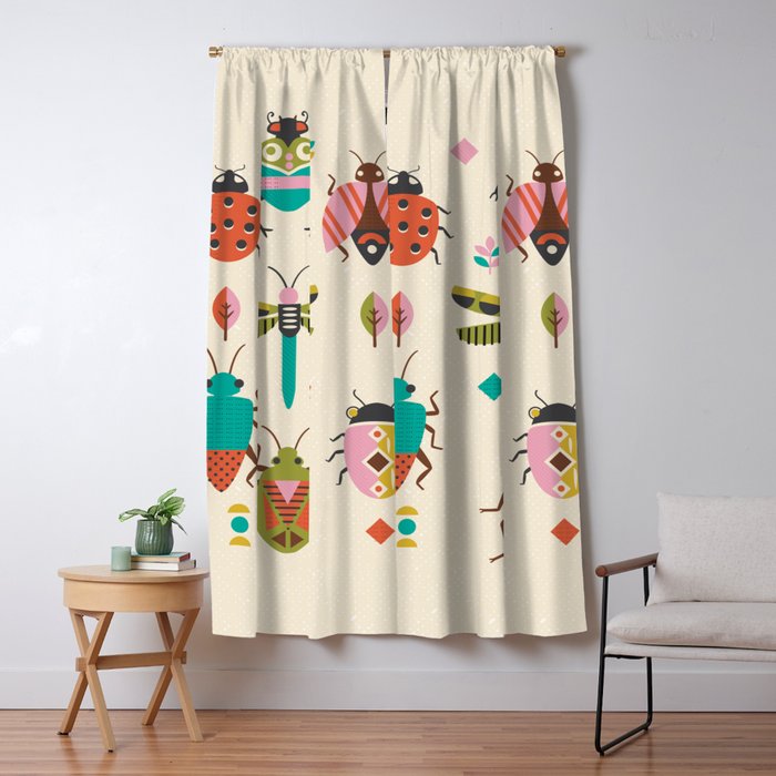 Mid century bugs Window Curtain Gallery Image 5