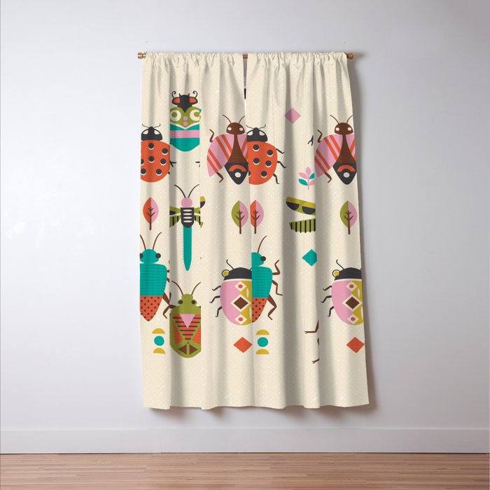 Mid century bugs Window Curtain Gallery Image 3