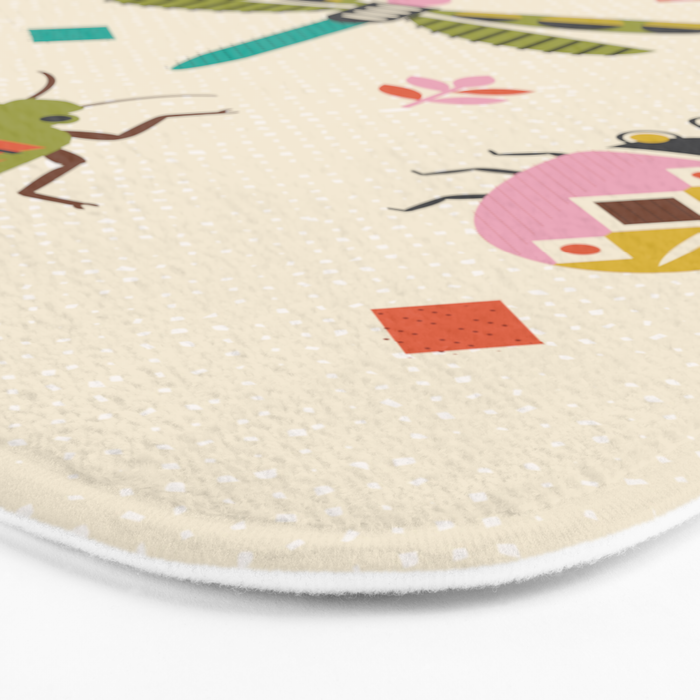 Mid century bugs Bath Mat Gallery Image 3
