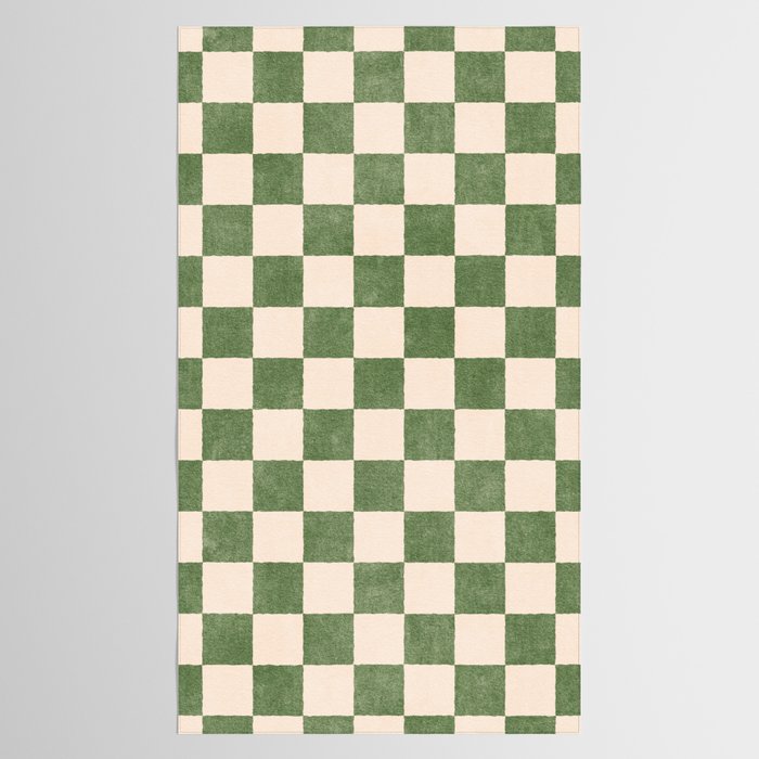 CHECKER - 001 - Olive Tablecloth Gallery Image 2