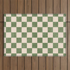 CHECKER - 001 - Olive Outdoor Rug Gallery Image 1