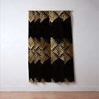 Reims France Luxueux Black and Gold Art Deco Window Curtain Gallery Image 3