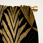 Reims France Luxueux Black and Gold Art Deco Window Curtain Gallery Image 2