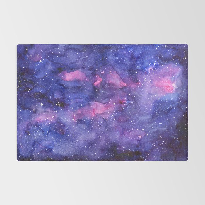 Galaxy Pattern Watercolor Rug Gallery Image 2