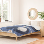 Modern Blue White Stains Duvet Cover Gallery Image 2