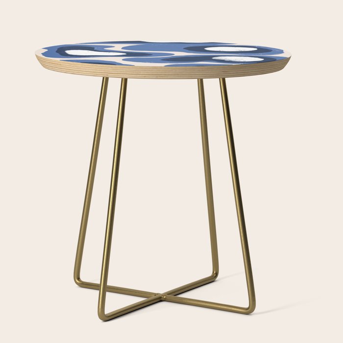 Modern Blue White Stains Side Table Gallery Image 1