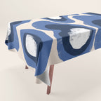 Modern Blue White Stains Tablecloth Gallery Image 1