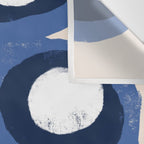 Modern Blue White Stains Wall Tapestry Gallery Image 3