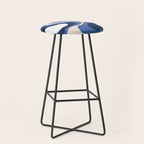Modern Blue White Stains Stool Gallery Image 1