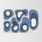 Modern Blue White Stains Rug Gallery Image 2