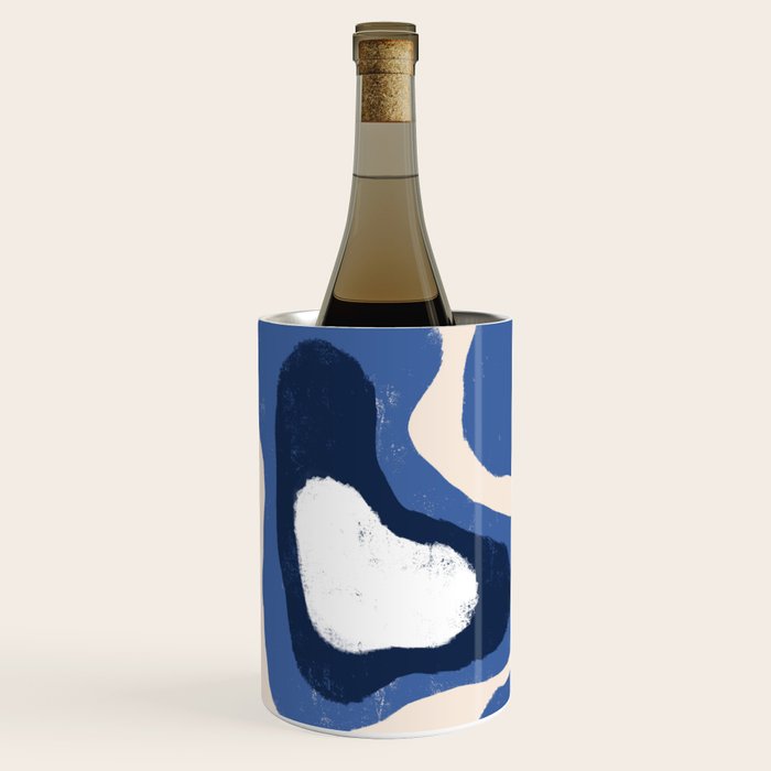 Modern Blue White Stains Wine Chiller Gallery Image 2