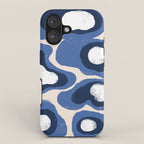 Modern Blue White Stains iPhone Case Gallery Image 1