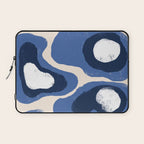 Modern Blue White Stains Laptop Sleeve Gallery Image 1
