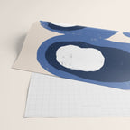 Modern Blue White Stains Wrapping Paper Gallery Image 2