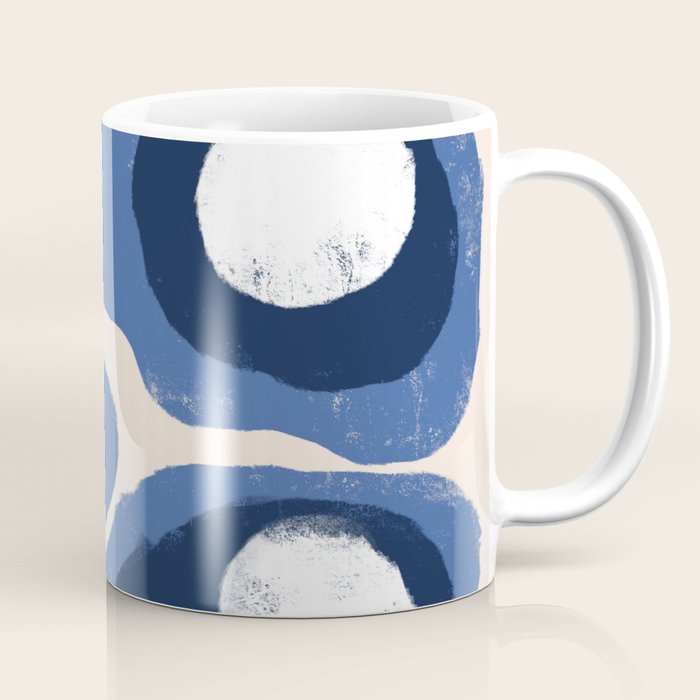 Modern Blue White Stains Coffee Mug Gallery Image 1