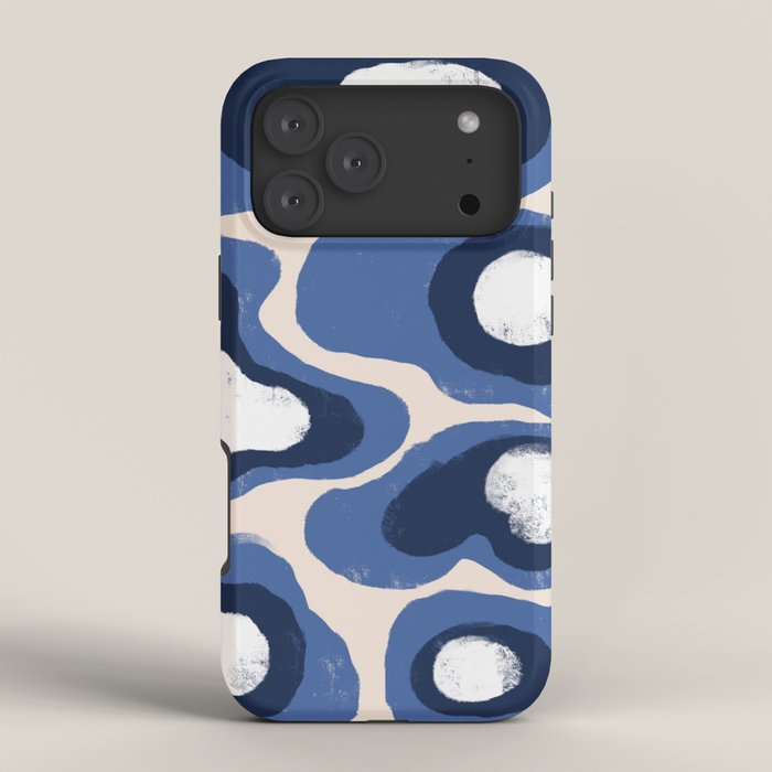 Modern Blue White Stains iPhone Case Gallery Image 4
