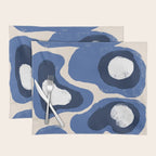 Modern Blue White Stains Placemat Gallery Image 1