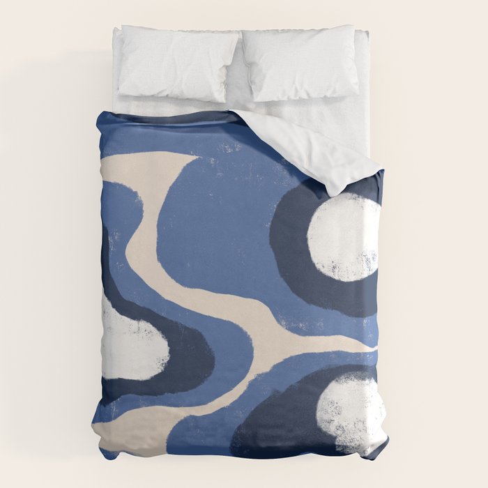 Modern Blue White Stains Duvet Cover Gallery Image 6