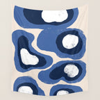 Modern Blue White Stains Wall Tapestry Gallery Image 4