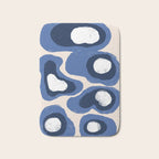 Modern Blue White Stains Bath Mat Gallery Image 1