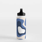 Modern Blue White Stains Water Bottle Gallery Image 3