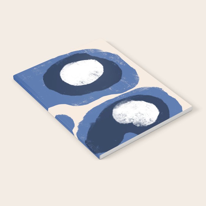 Modern Blue White Stains Notebook Gallery Image 2