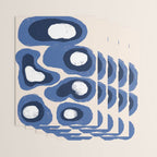 Modern Blue White Stains Wrapping Paper Gallery Image 3