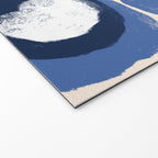 Modern Blue White Stains Welcome Mat Gallery Image 2
