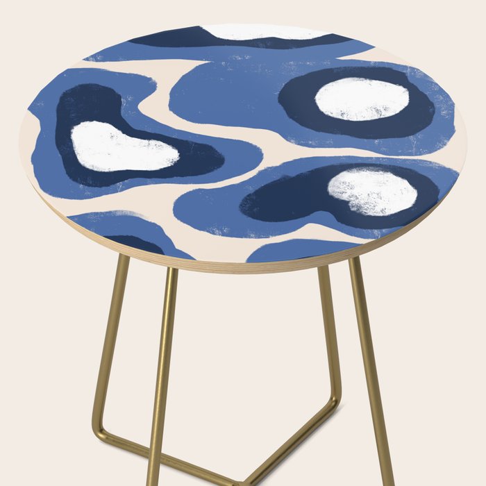 Modern Blue White Stains Side Table Gallery Image 2