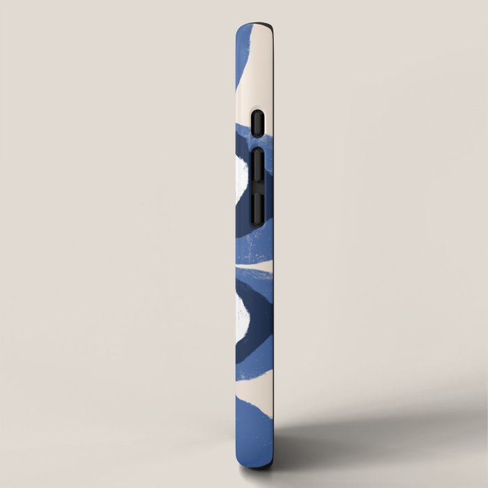 Modern Blue White Stains iPhone Case Gallery Image 2