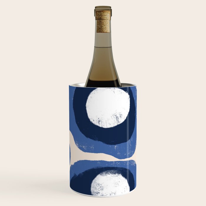 Modern Blue White Stains Wine Chiller Gallery Image 3