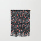 Strawberries - red and slate on black Wall Hanging Gallery Image 1